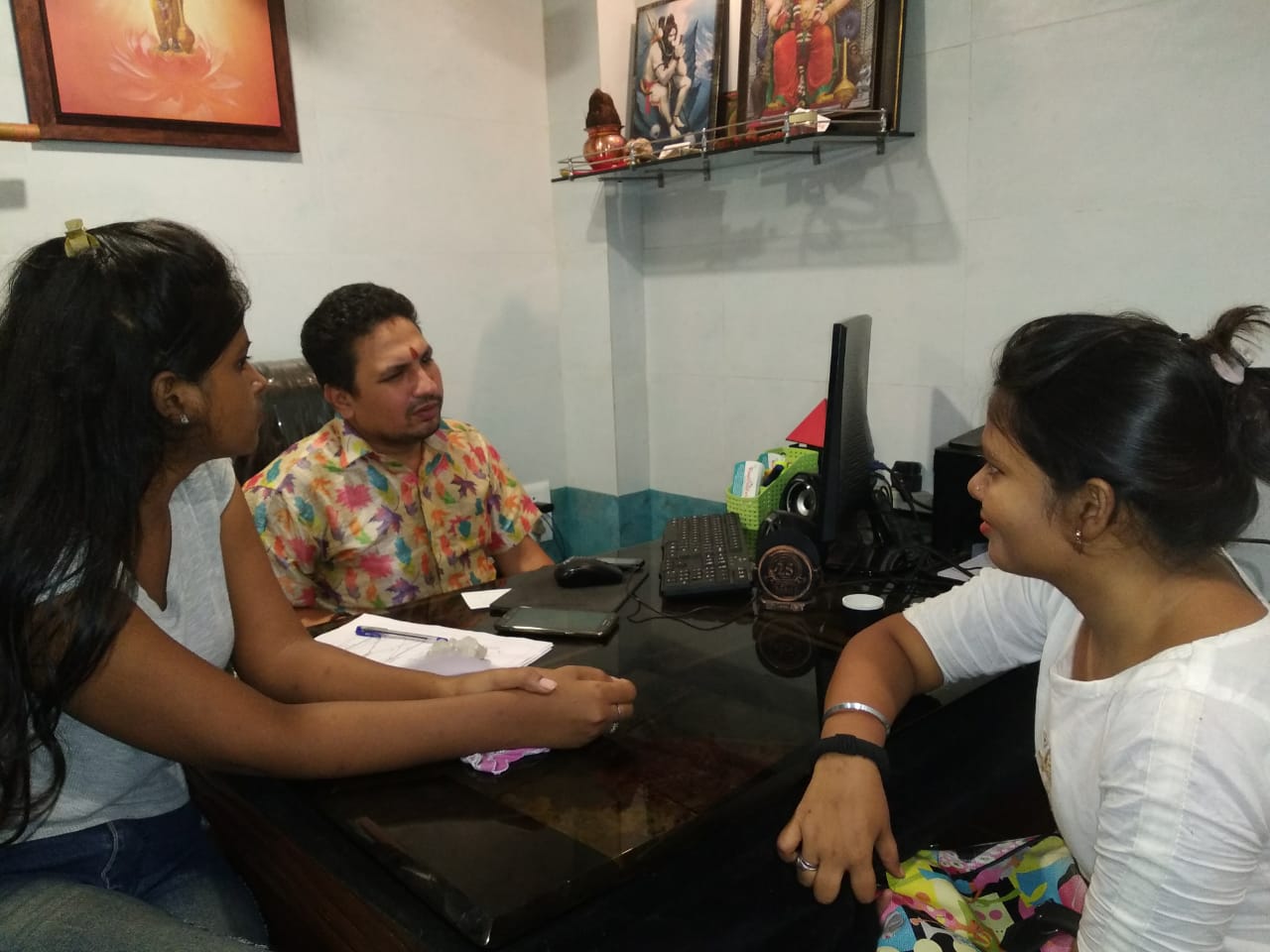 A family consultation in progress
