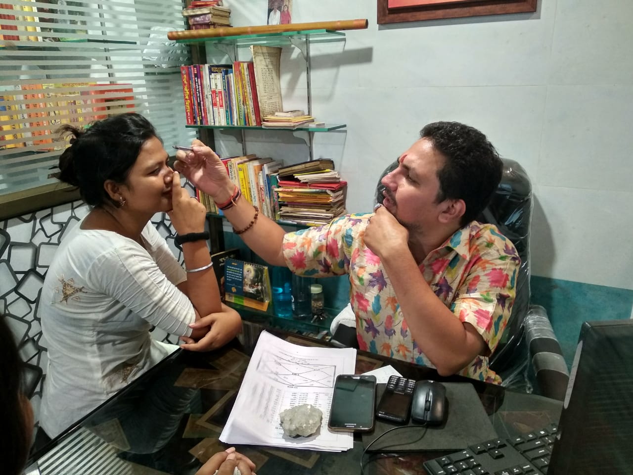 A face-reading consultation