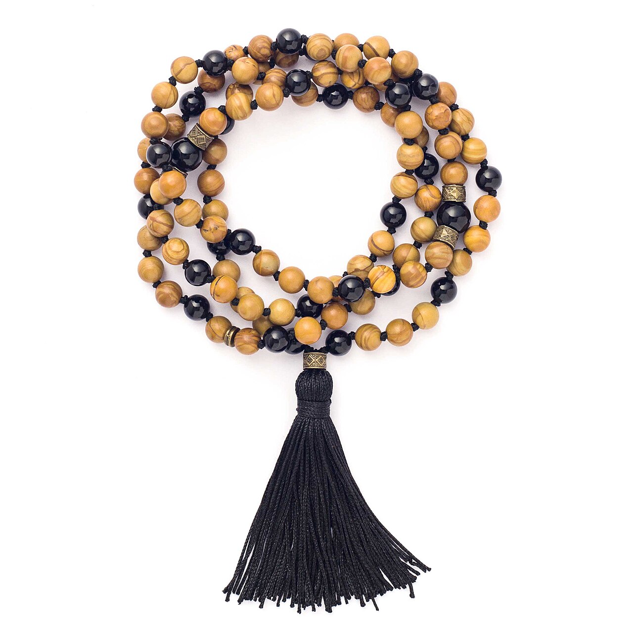 A japa mala used for counting mantra recitations